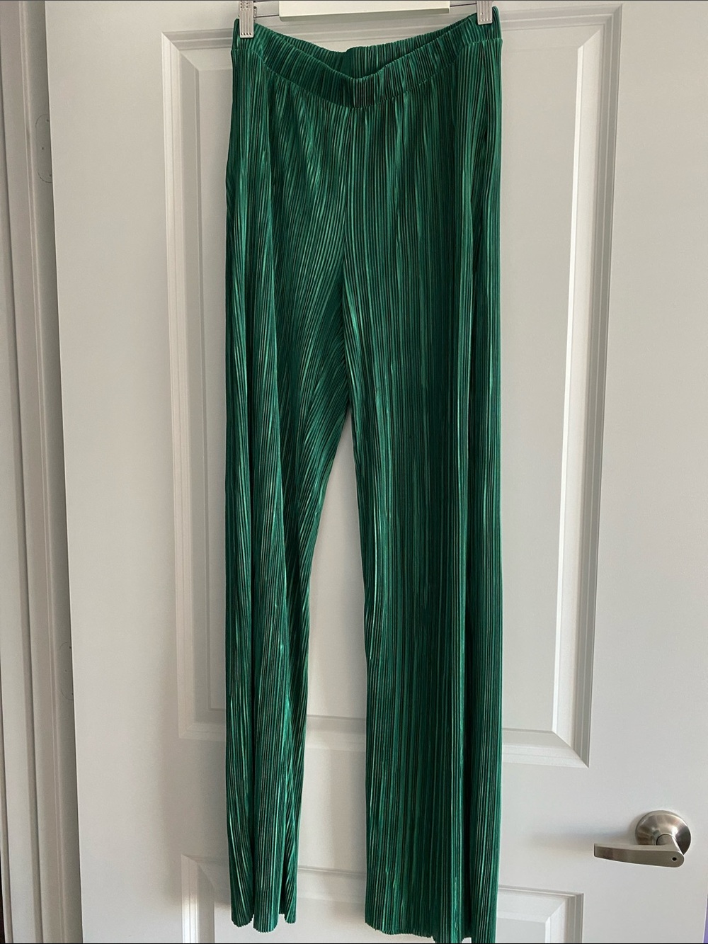 Zara Emerald Green Pleated Silky Trouser